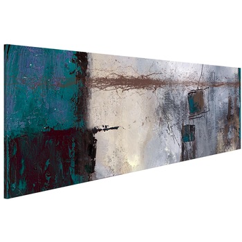 Tablou canvas - Accente turcoaz - 135 x 45 cm Tablou canvas - Accente turcoaz - 135 x 45 cm