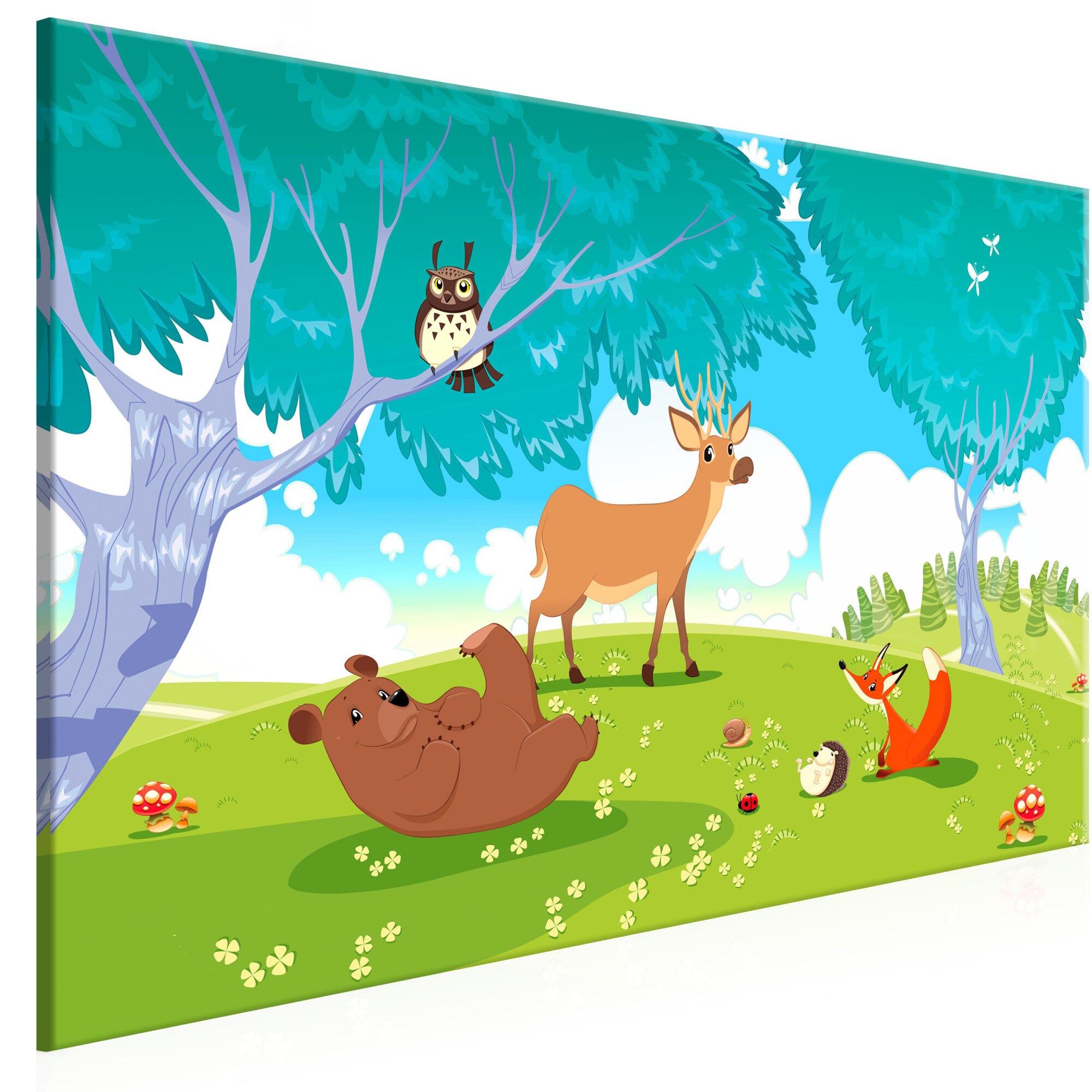 Tablou canvas - Animale prietenoase largi - 90 x 60 cm