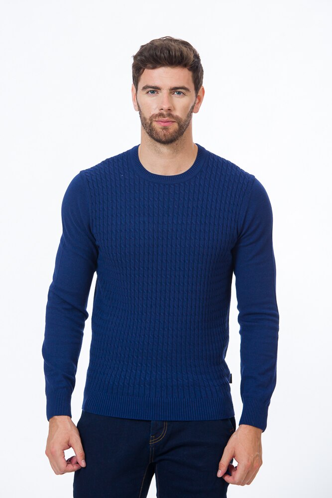 Pulovere BE YOU torsade fata, Bleumarin