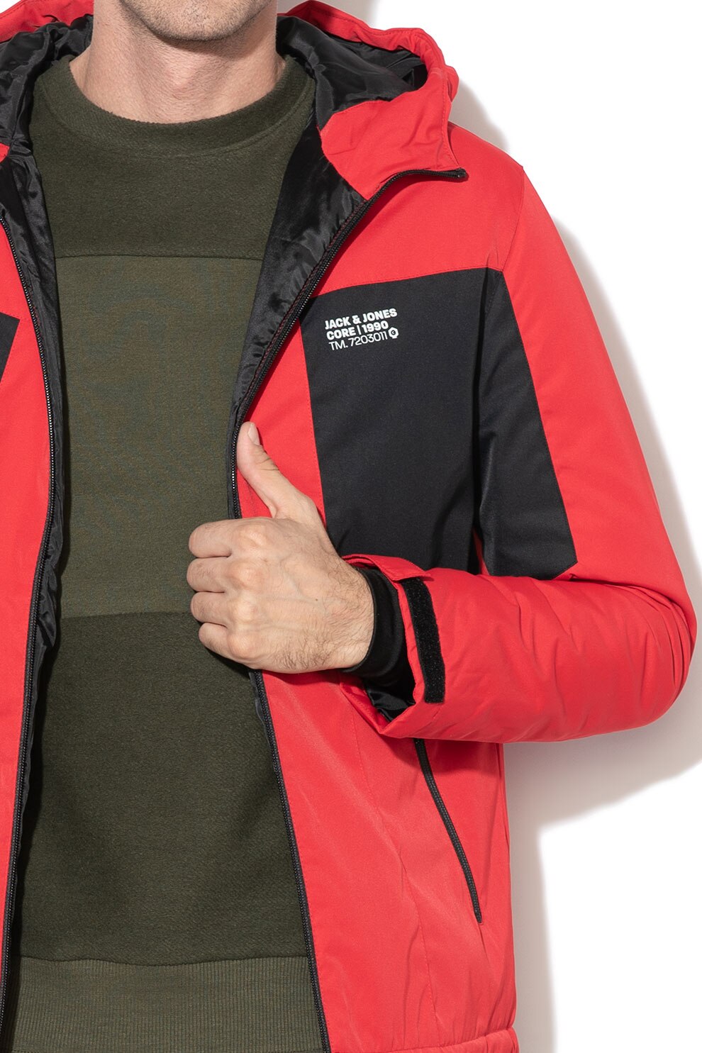 Jack&Jones, Best vízlepergető kapucnis dzseki, Piros, S Jack&Jones, Best vízlepergető kapucnis dzseki eMAG.hu