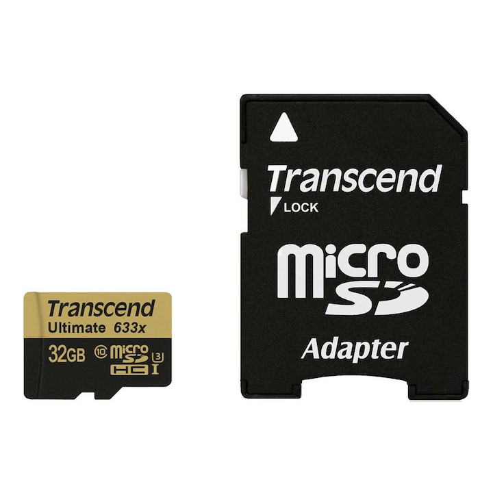 Карта памет Transcend micro SDXC 32GB, Class 10, Ultimate UHS-I U3 + адаптер
