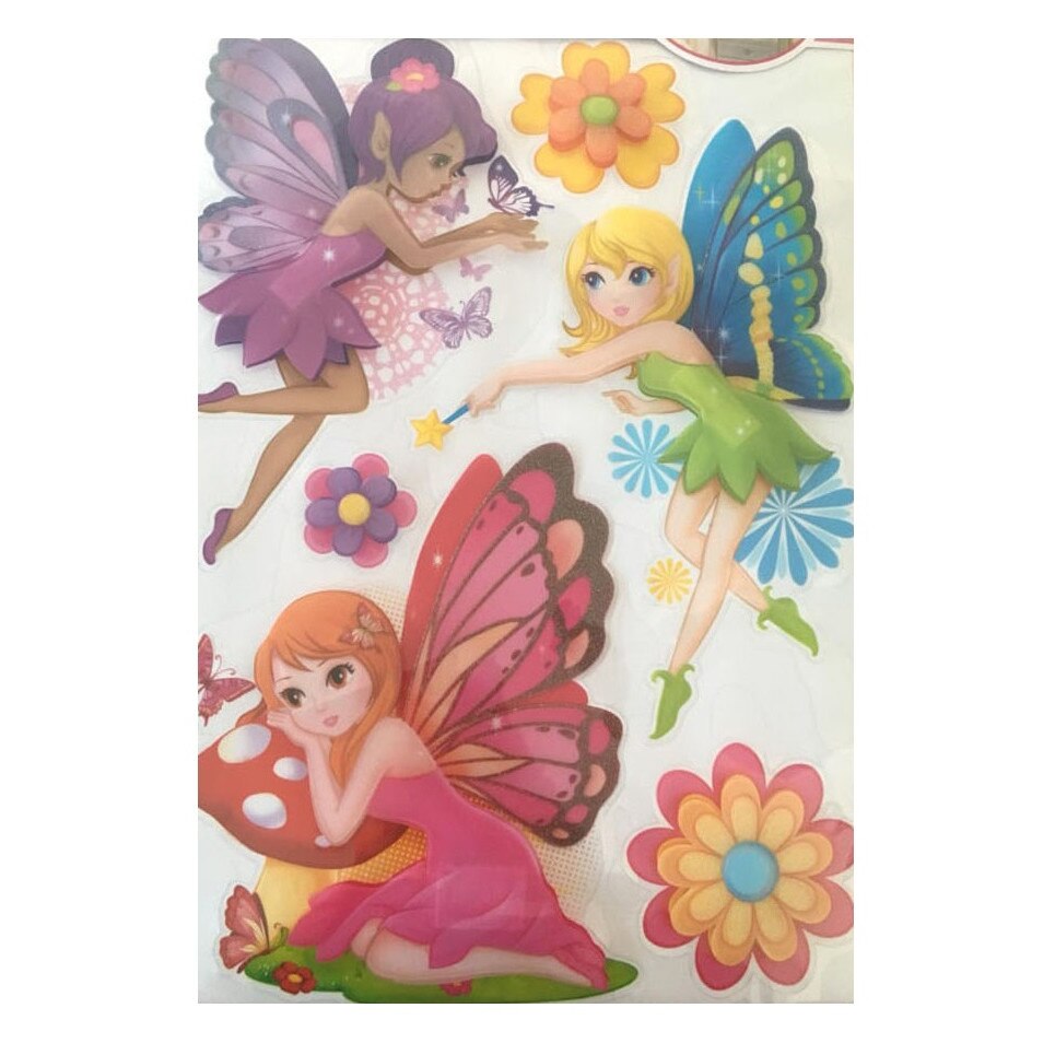 Set 3 stickere, pentru perete Fairies