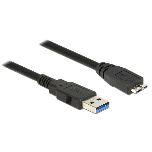 Cablu de date , Delock , USB 3.0 A (tata) > USB 3.0 microB(tata) 2m , negru