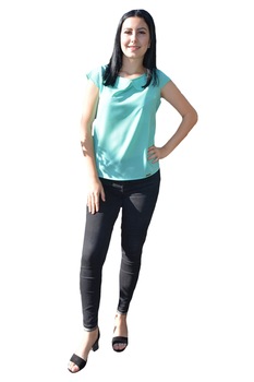 Bluza moderna, decolteu tip barcuta, masuri mari, cu model simplist,D&J Exclusive, Turcoaz Bluza moderna, decolteu tip barcuta, masuri mari, cu model simplist,D&J Exclusive, Turcoaz