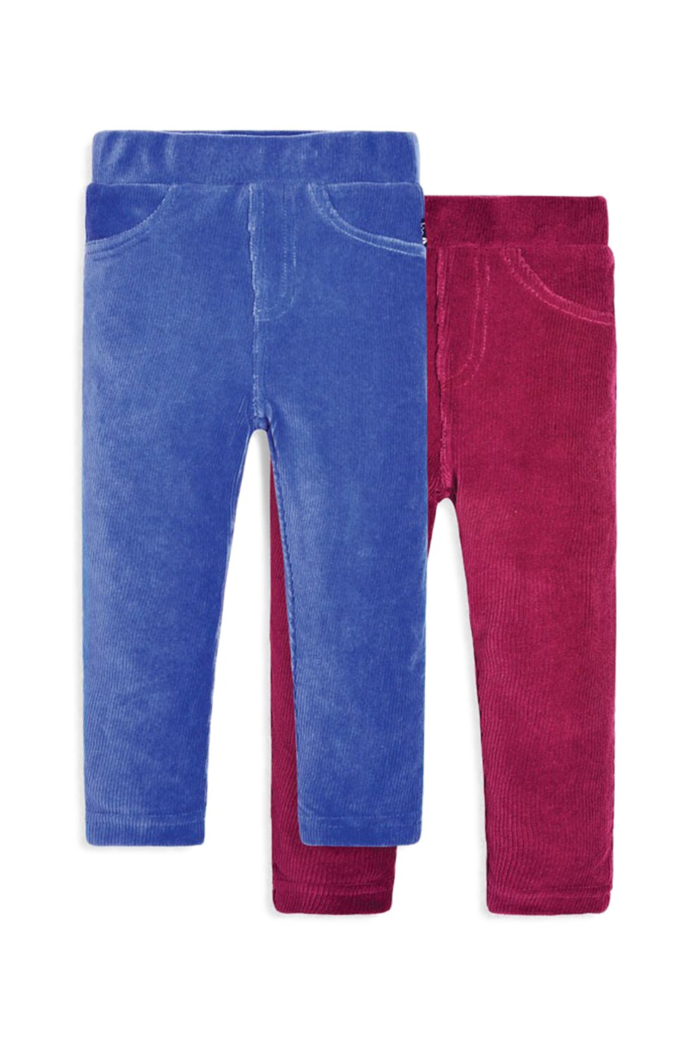 JoJo Maman Bebe, Set de pantaloni din reiat - 2 perechi, Albastru/violet tyrian