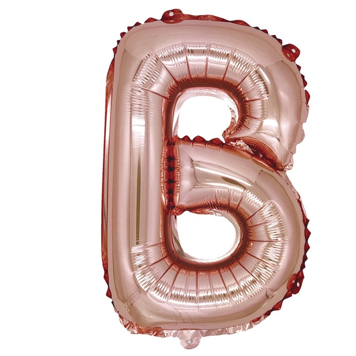 Фолиев балон Rose Gold, Mirific Party, Буква B, 40 см, Корал, розов