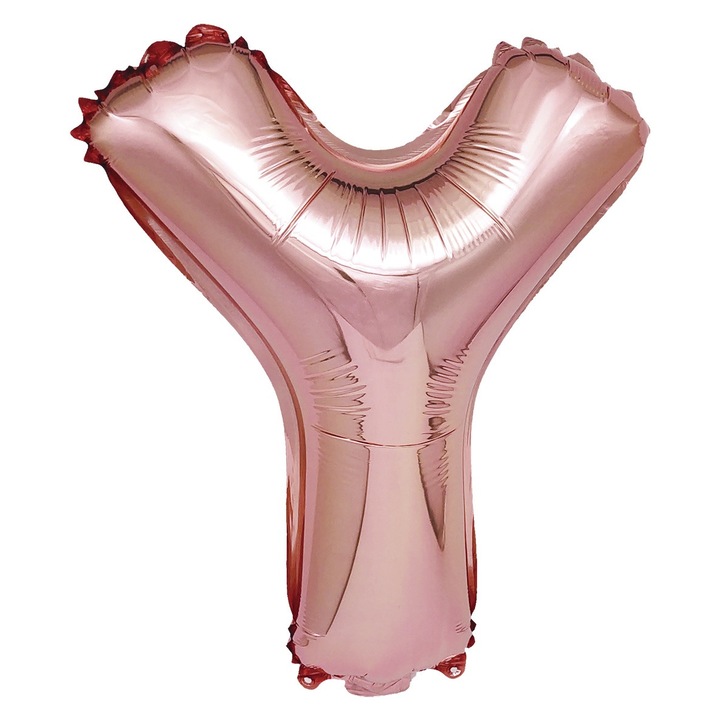 Балон от фолио Rose Gold, Mirific Party, буква Y, 40 см, корал, розов