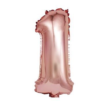 Balon din folie metalizata Rose Gold, Mirific Party, Cifra 1, 40 cm, Coral, roz Balon din folie metalizata Rose Gold, Mirific Party, Cifra 1, 40 cm, Coral, roz