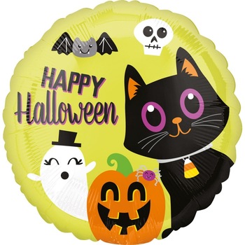 Balon folie inscriptionat Happy Halloween - 45 cm, Radar 38147 Balon folie inscriptionat Happy Halloween - 45 cm, Radar 38147