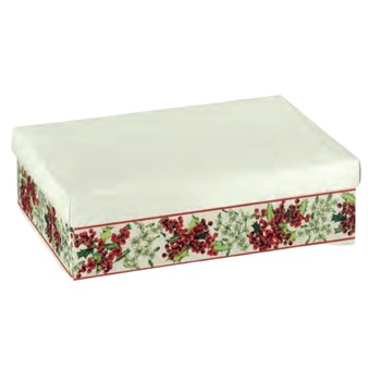 Cutie cadou cu capac Bianco natale 380*260*110mm RiBOX Cutie cadou cu capac Bianco natale 380*260*110mm RiBOX