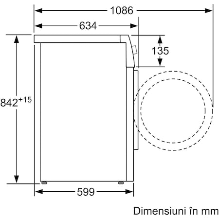 Uscator de rufe Bosch WTX87EH0EU, Pompa de caldura, 9 kg, 15 programe, Clasa A+++, AutoDry Technology, Alb