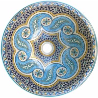lavoar artizanrotunderospictat manualalbalbastruceramicamontaj pe blat imagen 52_0_
0