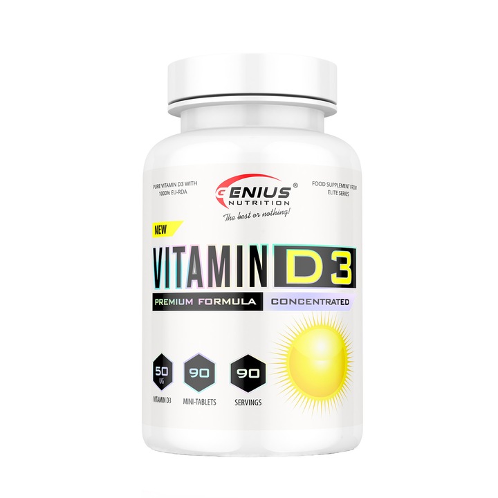 Genius Nutrition Vitamina D3 90 tablete