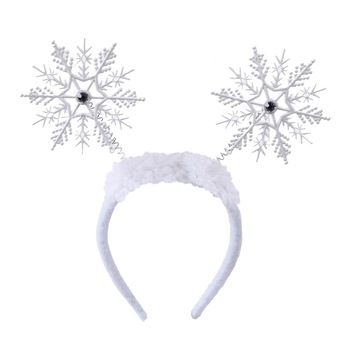 Cordeluta Craciun alba cu fulgi de zapada, DecorCasa Cordeluta Craciun alba cu fulgi de zapada, DecorCasa