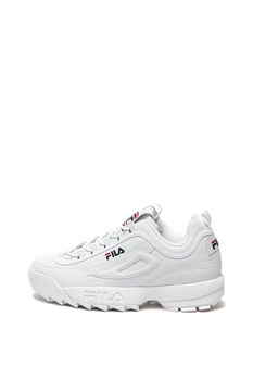 Fila, Pantofi sport de piele ecologica, cu talpa masiva cu striatii Disruptor Fila, Pantofi sport de piele ecologica, cu talpa masiva cu striatii Disruptor