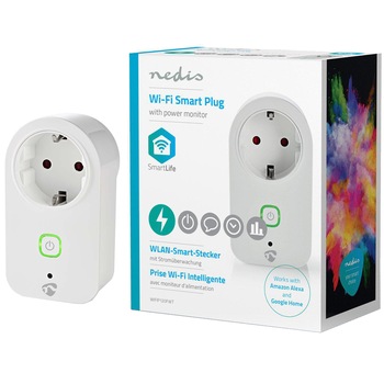 Priza programabila inteligenta Nedis, Wi-Fi, 16A, 3680W Priza programabila inteligenta Nedis, Wi-Fi, 16A, 3680W