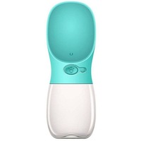 Castron portabil cu sticla de apa pentru animale de companie, 350ML, turcoaz, Gonga