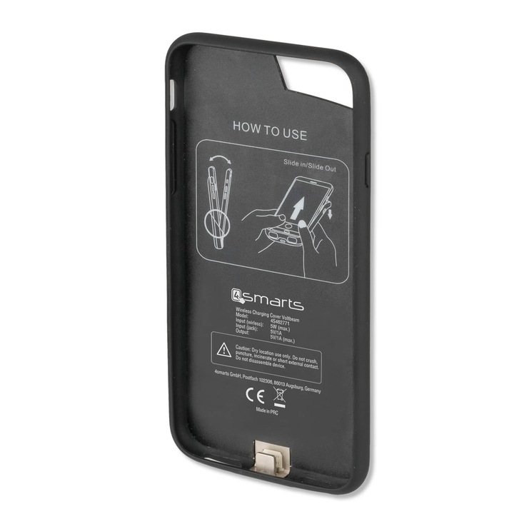 4smarts Wireless Charging Cover VoltBeam - кейс за безжично зареждане на iPhone 8 Plus, iPhone 7 Plus, iPhone 6 Plus, iPhone 6S Plus (сив)