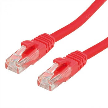 Cablu UTP Bibilel cu mufe LAN, 3m, Rosu, BBL1643 Cablu UTP Bibilel cu mufe LAN, 3m, Rosu, BBL1643