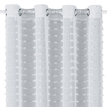 Perdea, Zola®, gri semi-transparente, cu insertii, 140x250 cm Perdea, Zola®, gri semi-transparente, cu insertii, 140x250 cm