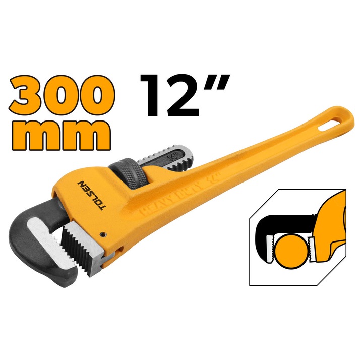 Cleste mops TOLSEN 300 mm, falca forjata, otel carbon de inalta calitate, rezistenta si durabilitate pentru uz profesional si industrial