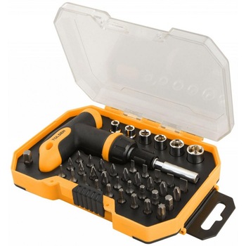 Set de 41 de varfuri si de chei tubulare Tolsen, Cr-V Set de 41 de varfuri si de chei tubulare Tolsen, Cr-V