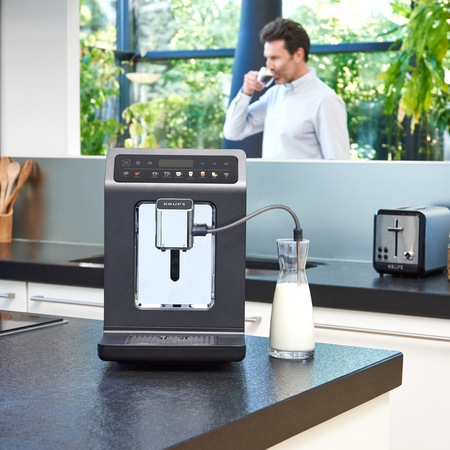 Espresor Automat Krups Evidance ONE EA895E10, 1450W, 15 bar, 2.3 l, display, Gri