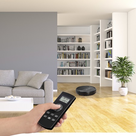 Aspirator robot ROWENTA Explorer Serie 20 RR6825WH, 0.25l, 3 functii de curatare, aspirare uscata, negru