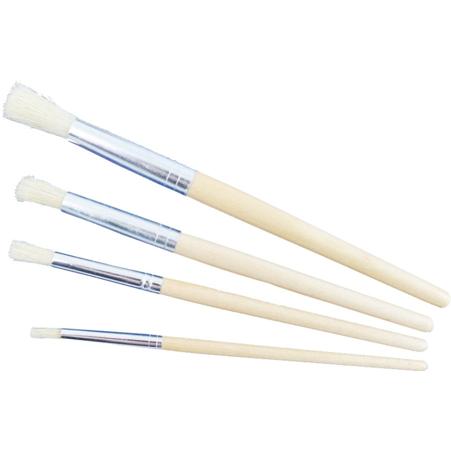 Set 4 pensule sintetice late, varfuri: 2 - 4 - 6 - 8