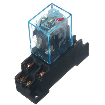 Releu LY2N, 10A 220V, cu baza montabila pe sina DIN, PTF08A Releu LY2N, 10A 220V, cu baza montabila pe sina DIN, PTF08A