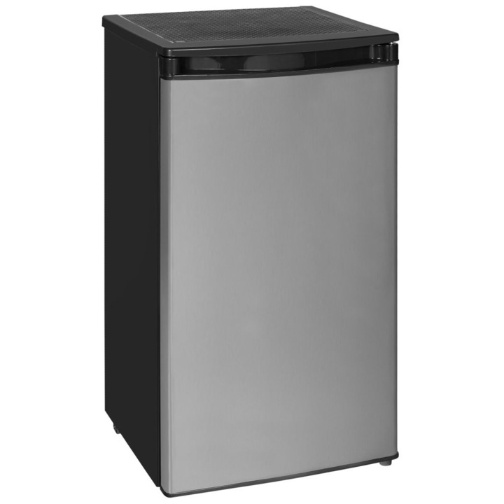 Racitor cu o usa Exquisit KS 85-9 RVA+, Clasa A+, 82L, H 84.5 cm, Negru/Inox