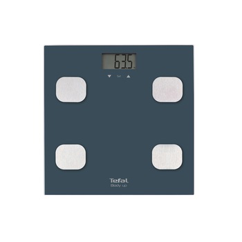 Cantar de baie Tefal Body Up BM2520V0, 150 kg, LCD, Sticla, 8 memorii, Indice de masa corporala, Albastru Cantar de baie Tefal Body Up BM2520V0, 150 kg, LCD, Sticla, 8 memorii, Indice de masa corporala, Albastru