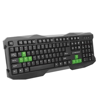 Tastatura Gaming Esperanza EGK101G Rook Negru / Verde Tastatura Gaming Esperanza EGK101G Rook Negru / Verde