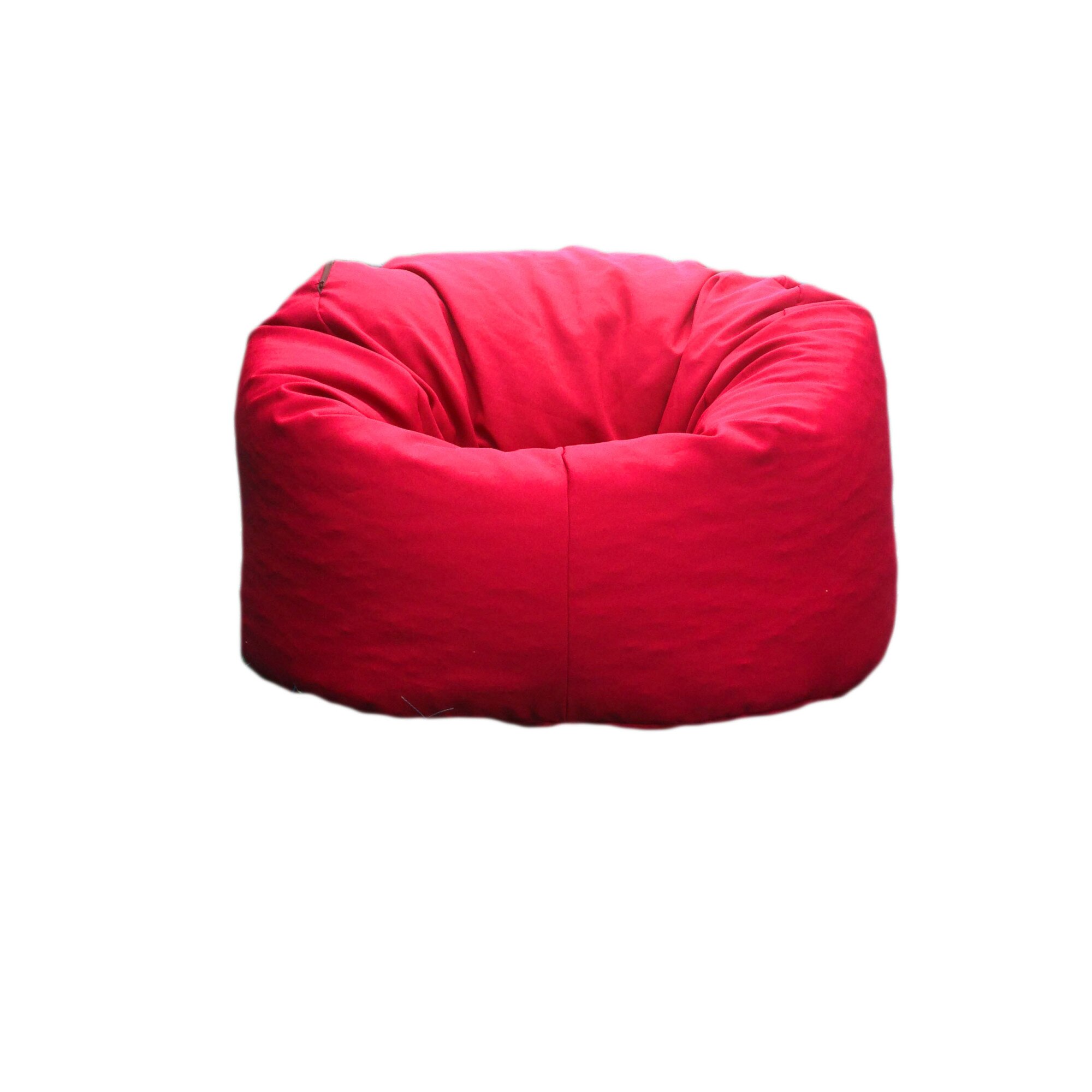 Fotoliu puf rosu material textil impermeabil