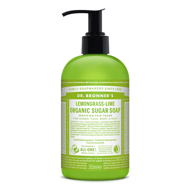Dr. Bronner's, Organic Sugar Soap, LEMONGRASS LIME - 355 ml