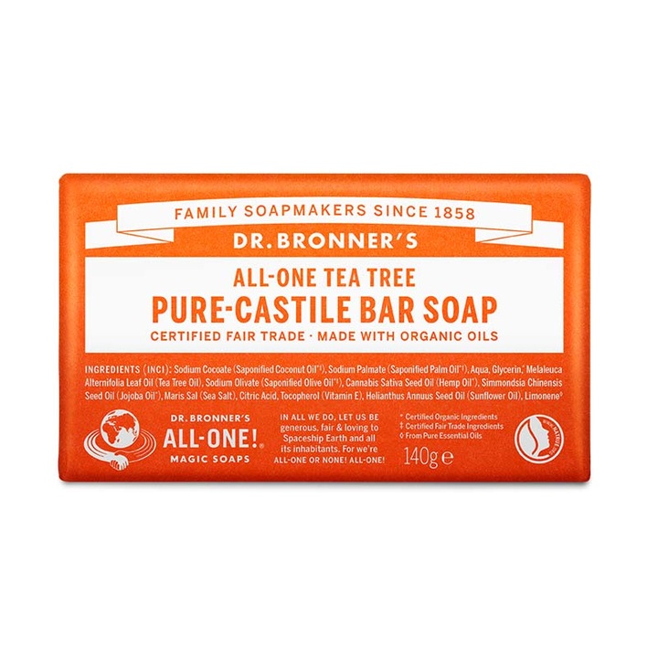Sapun Organic de Castilia, Arbore de Ceai - Solid - 140 gr