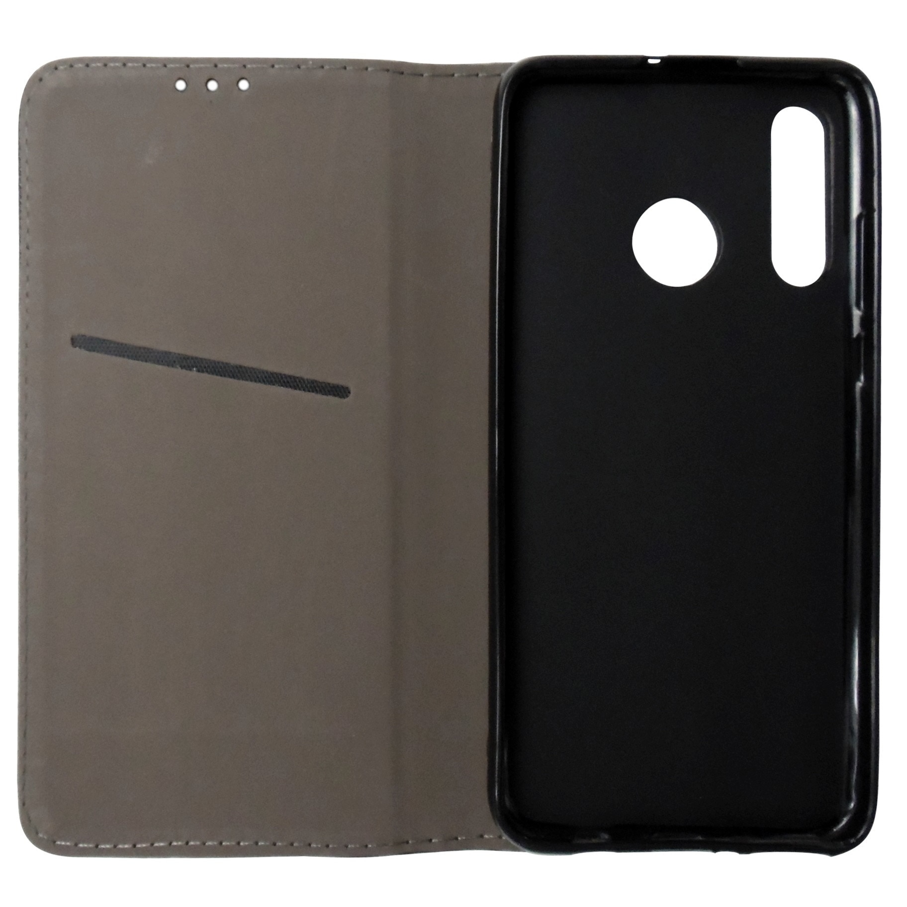 Husa tip carte cu stand Smart Magnet neagra pentru Huawei P30 Lite