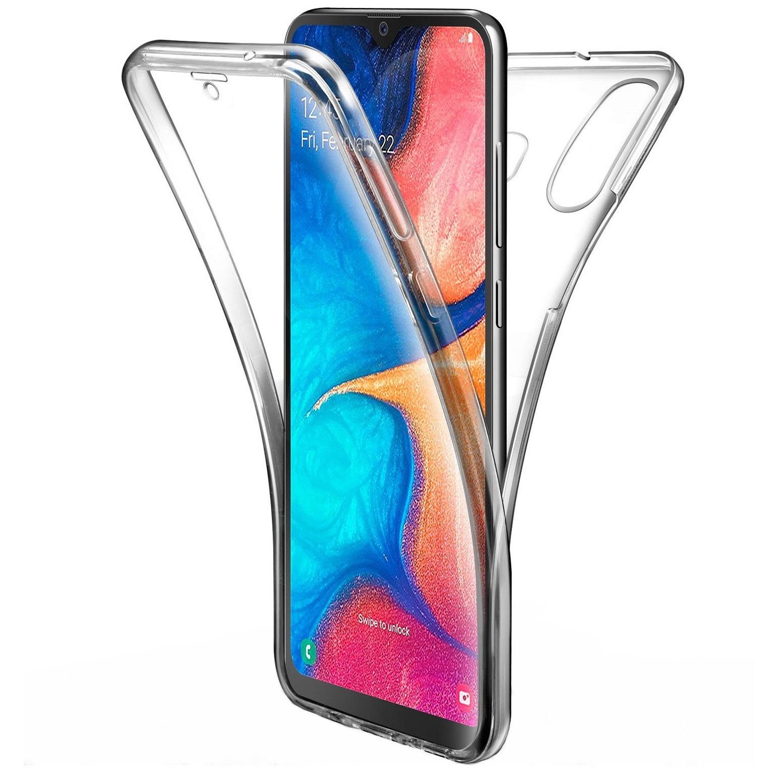 Van Motley Abbreviation Husa Full TPU 360° (fata + spate) compatibila Samsung Galaxy A20e,  Transparent - eMAG.ro