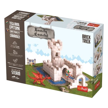 Set constructie caramizi cu personaje Trefl, castel EVO Set constructie caramizi cu personaje Trefl, castel EVO