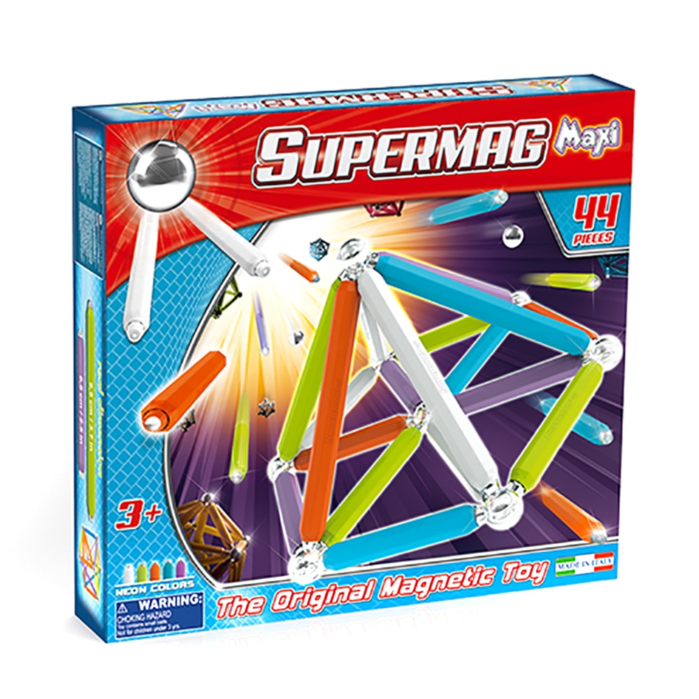 Set constructie Supermag maxi neon 44 piese EVO