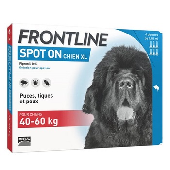 Solutie Antiparazitara, Frontline Spot 0n, Caine 40-60 kg, 1 pipeta Solutie Antiparazitara, Frontline Spot 0n, Caine 40-60 kg, 1 pipeta