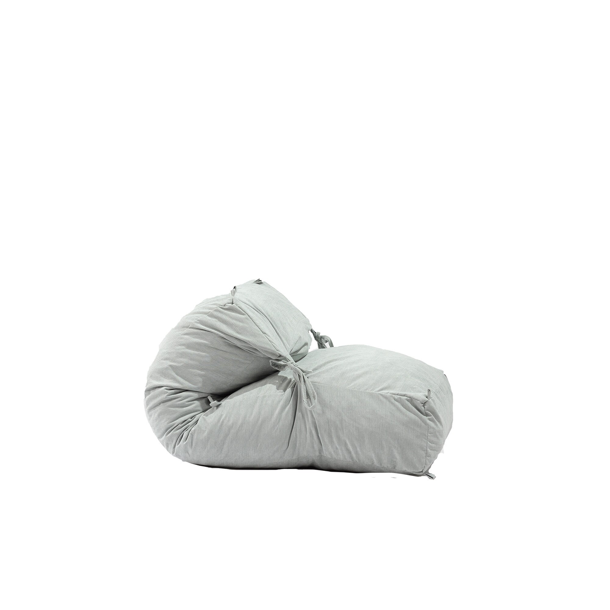 Fotoliu Pufrelax Yoga L - Angora Grey (Gama Premium) umplut cu fulgi de burete memory mix