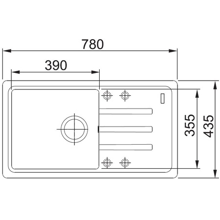 Chiuveta fragranite Franke BSG 611-78, reversibila, Grafite