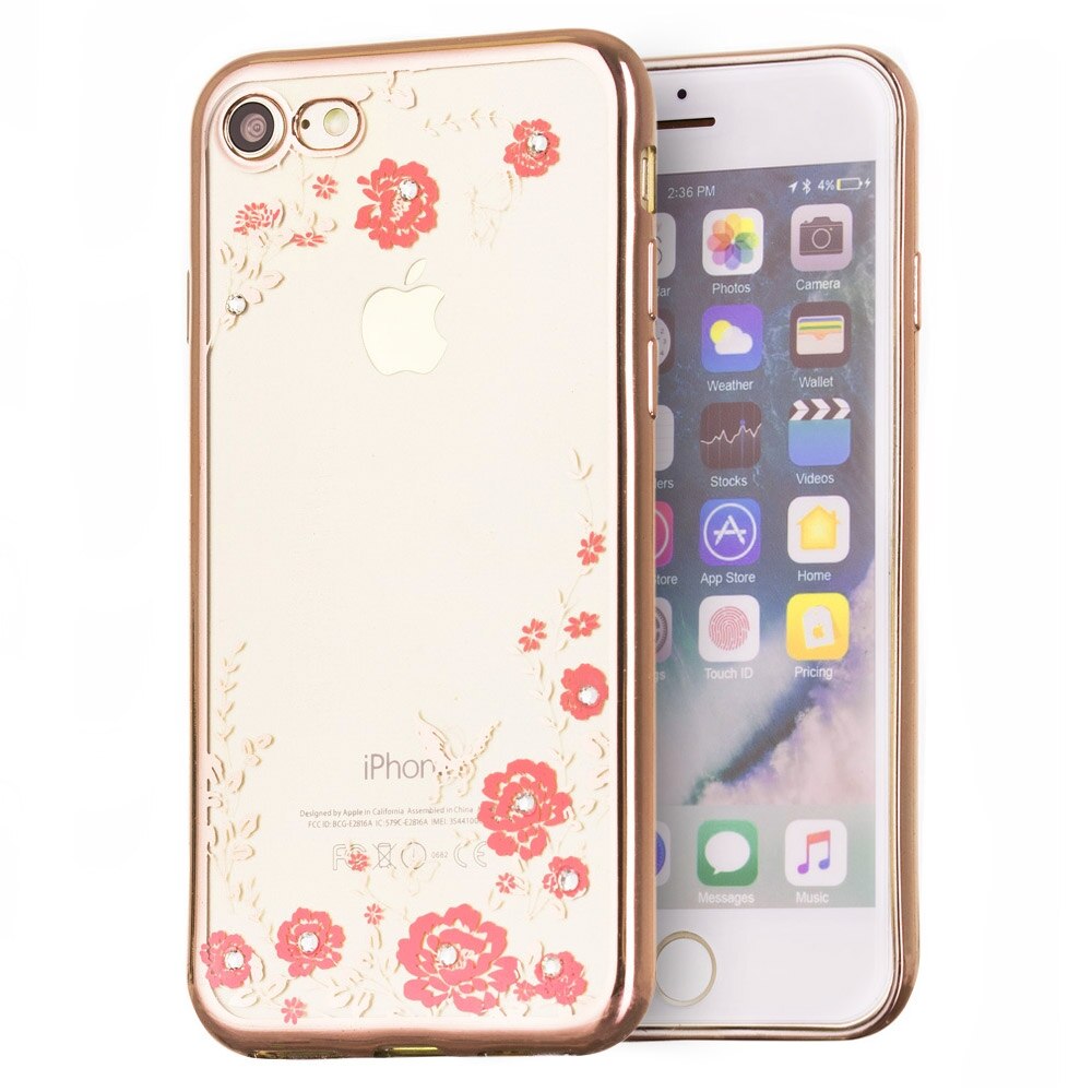 Husa Xiaomi Redmi 4X, Bloomy Flower, Gold