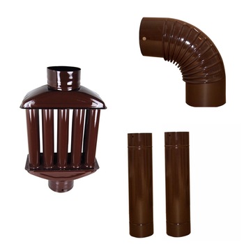 Pachet Recuperator caldura din tabla emailata 120 mm + 2 x Burlane 90cm/120mm + Cot emailat evacuare fum, Q120 mm Pachet Recuperator caldura din tabla emailata 120 mm + 2 x Burlane 90cm/120mm + Cot emailat evacuare fum, Q120 mm