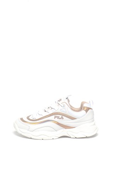 Fila, Pantofi sport din piele ecologica, cu garnituri cu irizatii Ray Fila, Pantofi sport din piele ecologica, cu garnituri cu irizatii Ray
