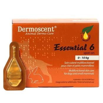 Pipete pentru caini, Dermoscent Essential 6 Spot-On, 4 pipete, 0-10 kg Pipete pentru caini, Dermoscent Essential 6 Spot-On, 4 pipete, 0-10 kg