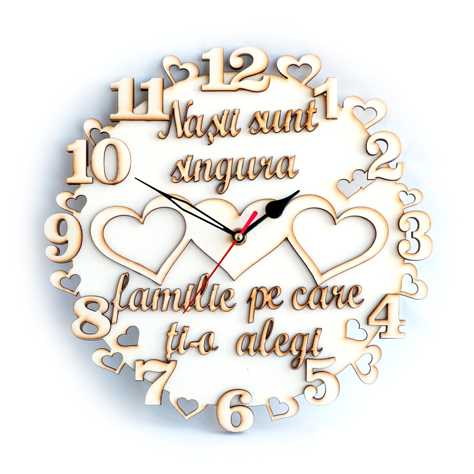 Ceas cu mesaj personalizat, Creative, Lemn