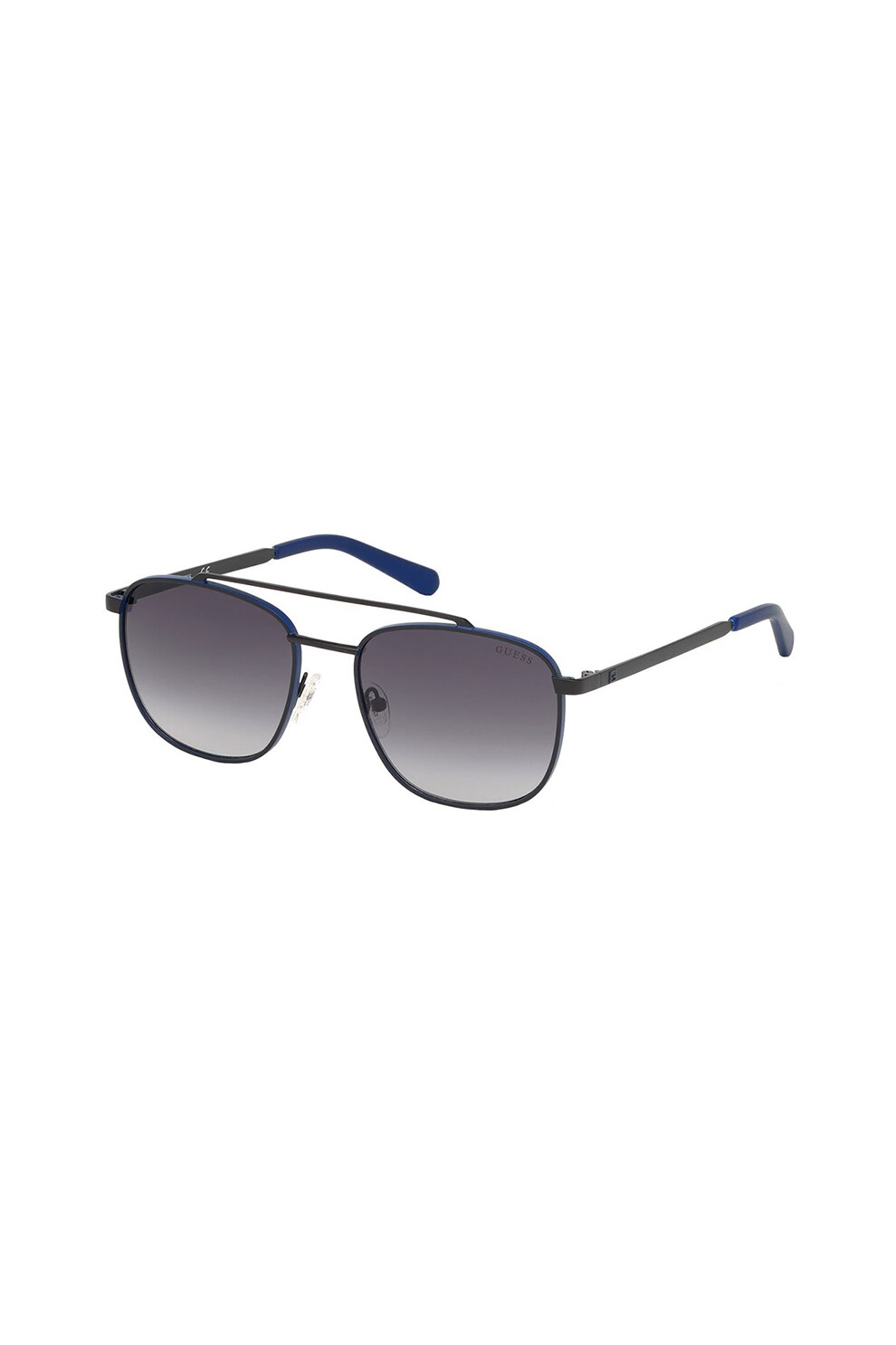Guess, Ochelari de soare pilot cu lentile in degrade, Negru/Bleumarin, 55-18-145 Standard