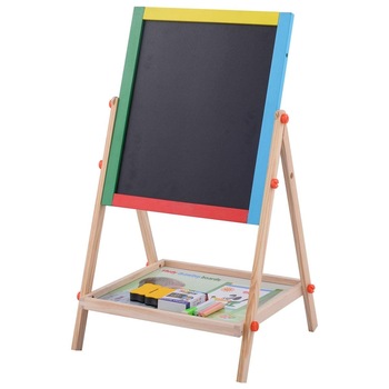 Tabla Multifunctionala AKU Magnetica Cu 2 Fete, Scris si Desenat si Set Creta Colorata Marker Buret, din Lemn ecologic Study Drawing Board pentru copii, prescolari AK8011 Tabla Multifunctionala AKU Magnetica Cu 2 Fete, Scris si Desenat si Set Creta Colorata Marker Buret, din Lemn ecologic Study Drawing Board pentru copii, prescolari AK8011